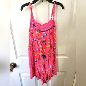 Mini Boden Girl's Summer Camp Chart Strappy Romper